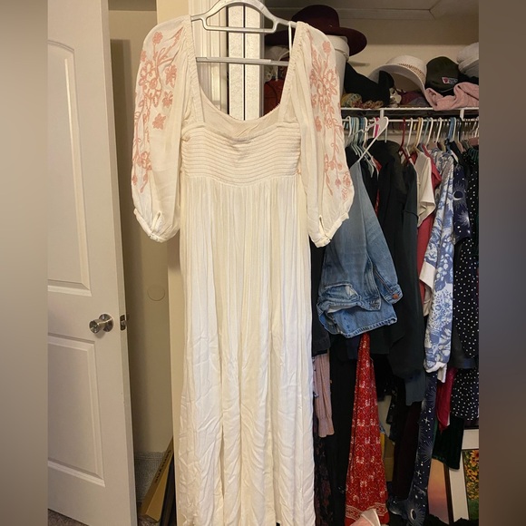 Free People Wedgewood Maxi Dress in ivory NWT - Picture 6 of 7